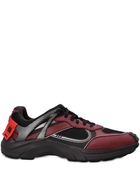 lace-up panelled sneakers
