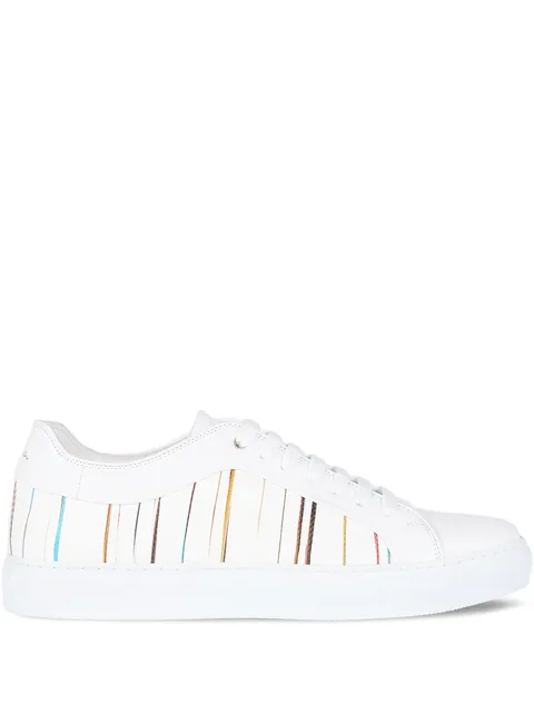 signature-pinstripe pattern low-top sneakers