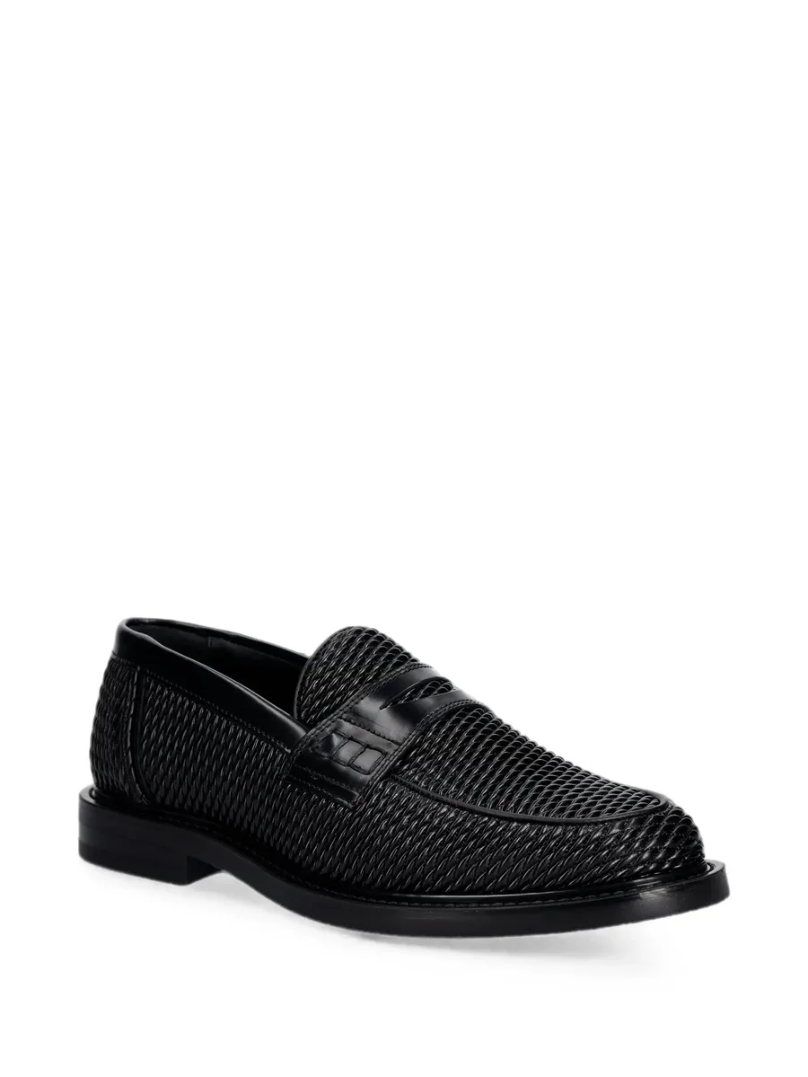 Reed woven-design penny loafers 3