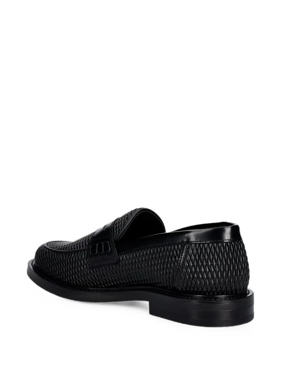 Reed woven-design penny loafers 8