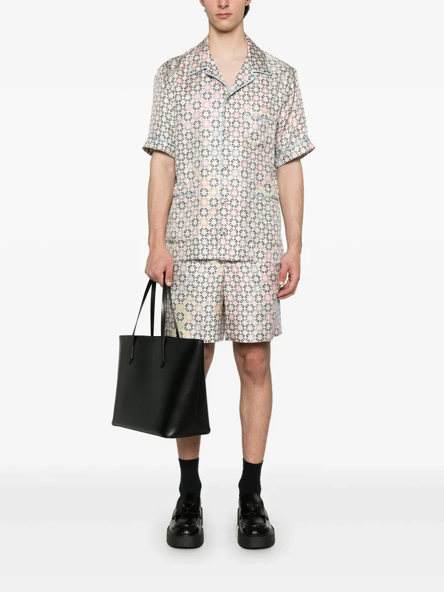 logo-print shorts 3