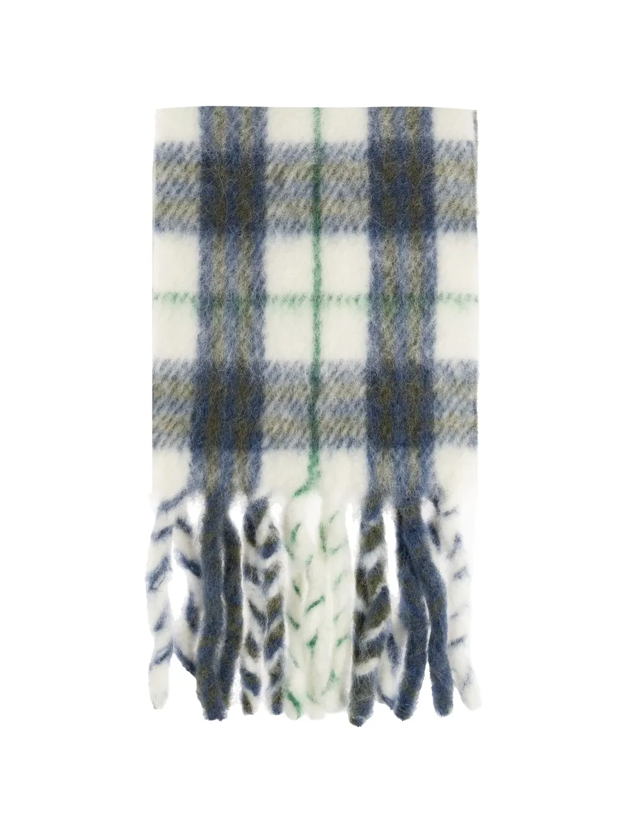 check-pattern fringed scarf 1