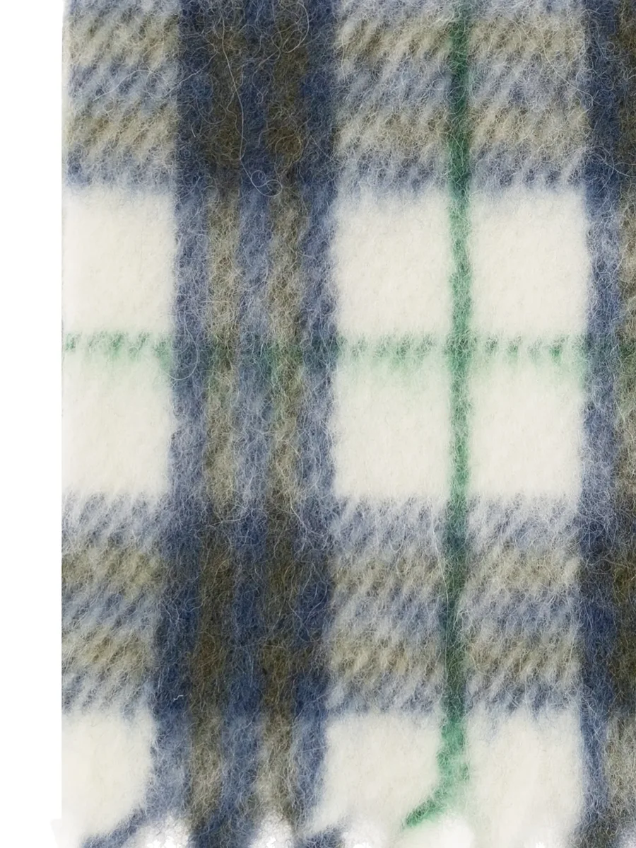 check-pattern fringed scarf 2