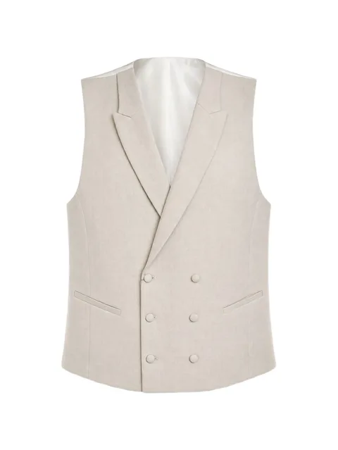 double-breasted peak-lapel waistcoat