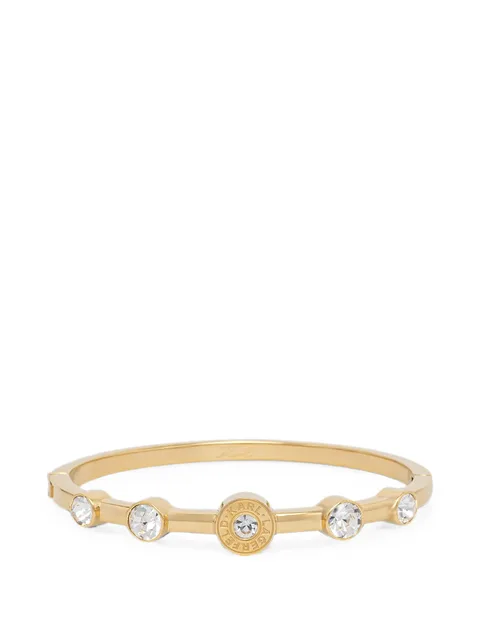 crystal-embellished logo-engraved bracelet