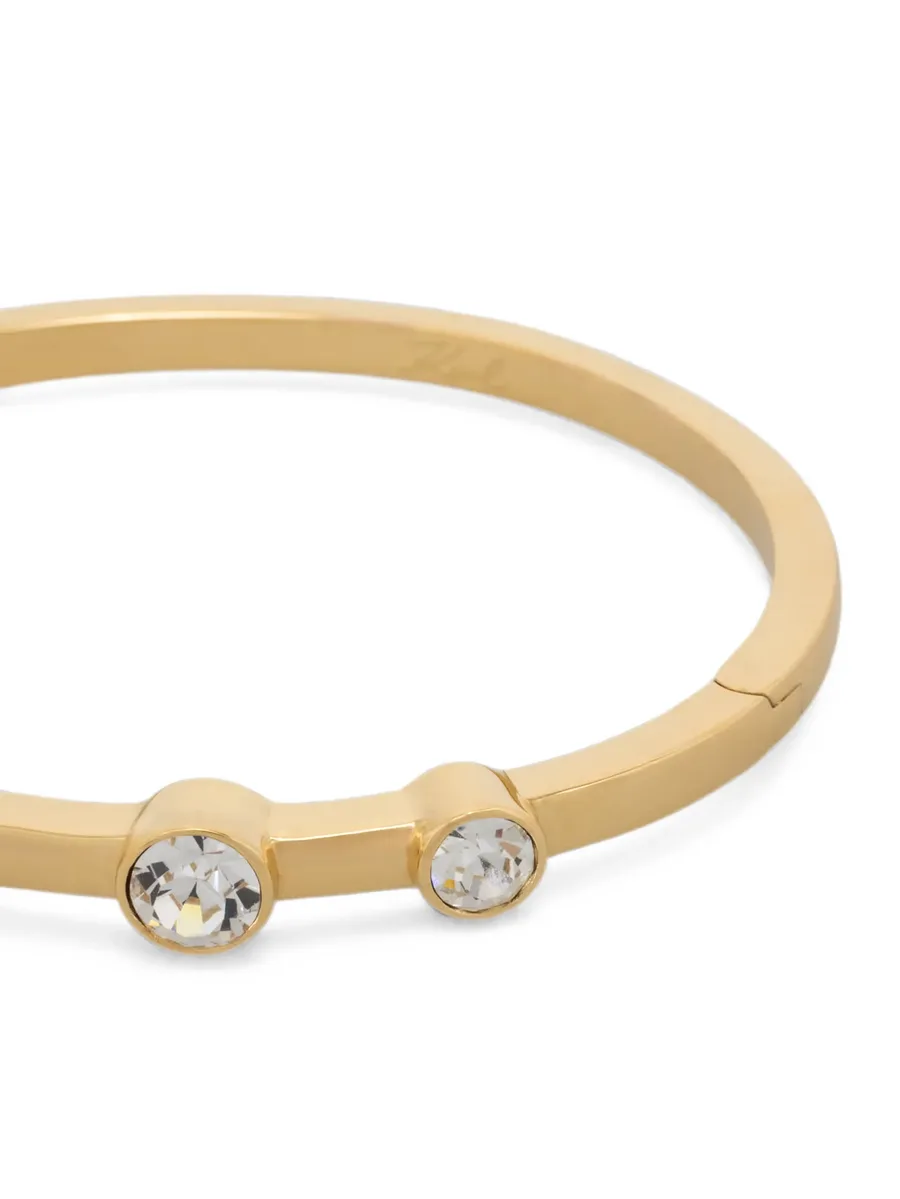 crystal-embellished logo-engraved bracelet 2
