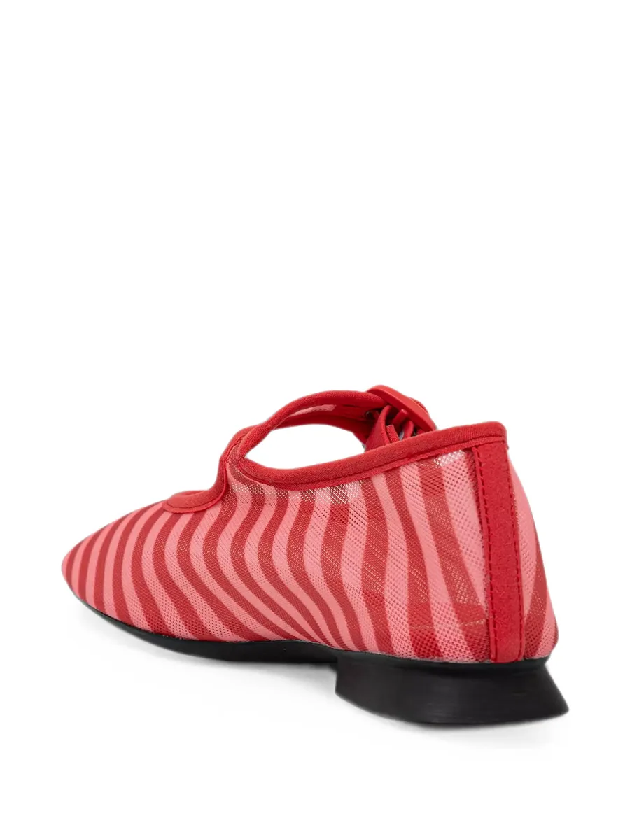 Casi Myra striped buckle-strap ballet flats 5