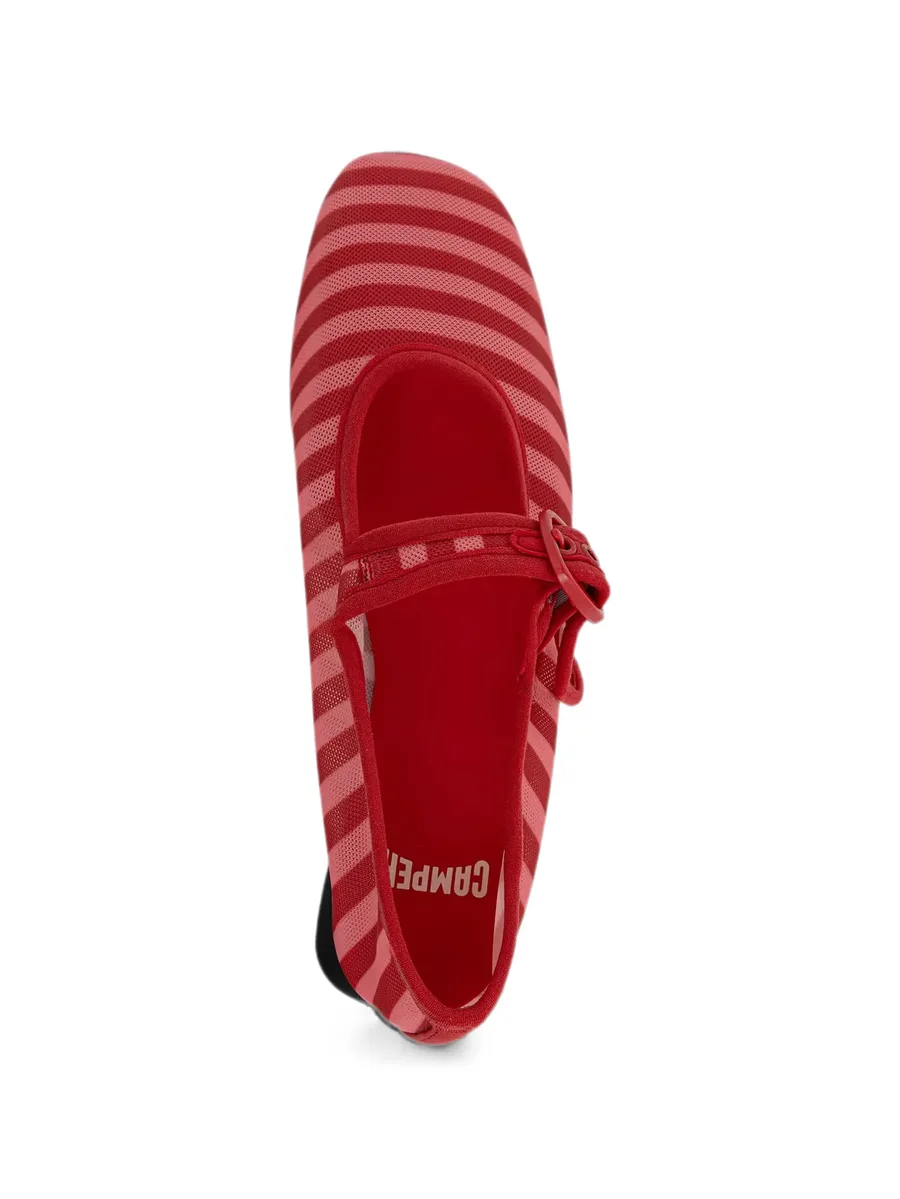 Casi Myra striped buckle-strap ballet flats 8