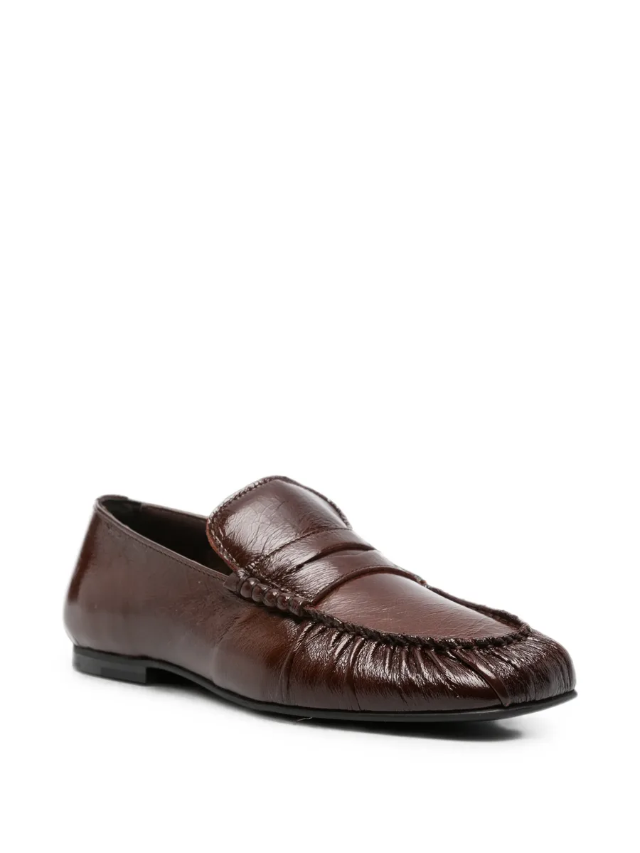 ruched penny-slot loafers 4