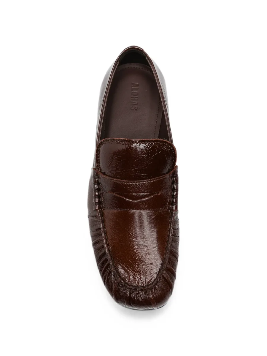 ruched penny-slot loafers 7