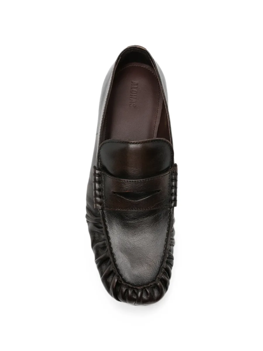gathered penny-slot loafers 7