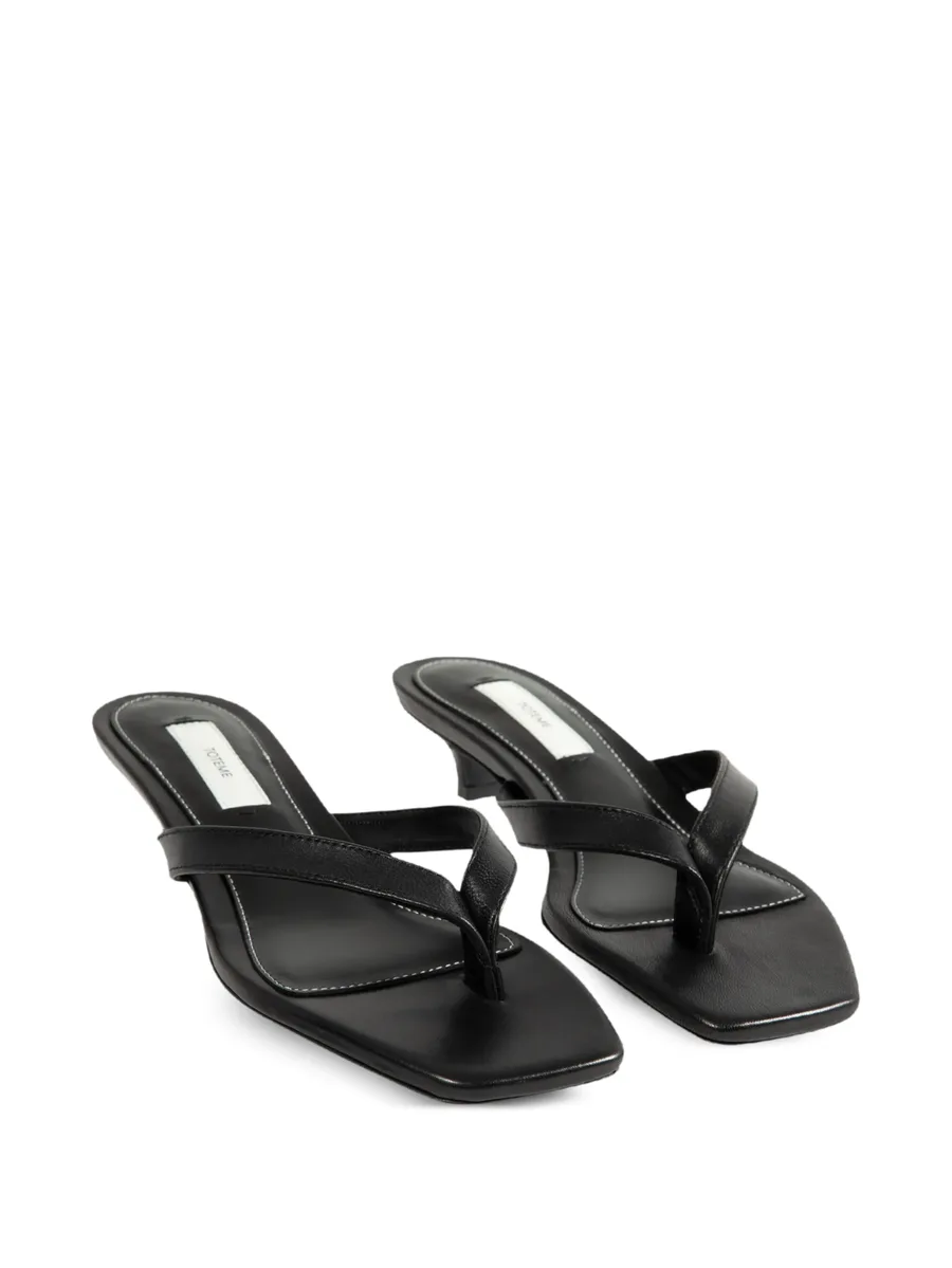 leather square-toe sandals 4