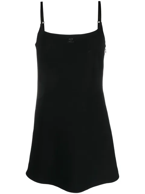 sleeveless square-neck minidress