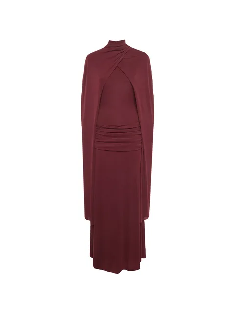 cape-detail maxi dress