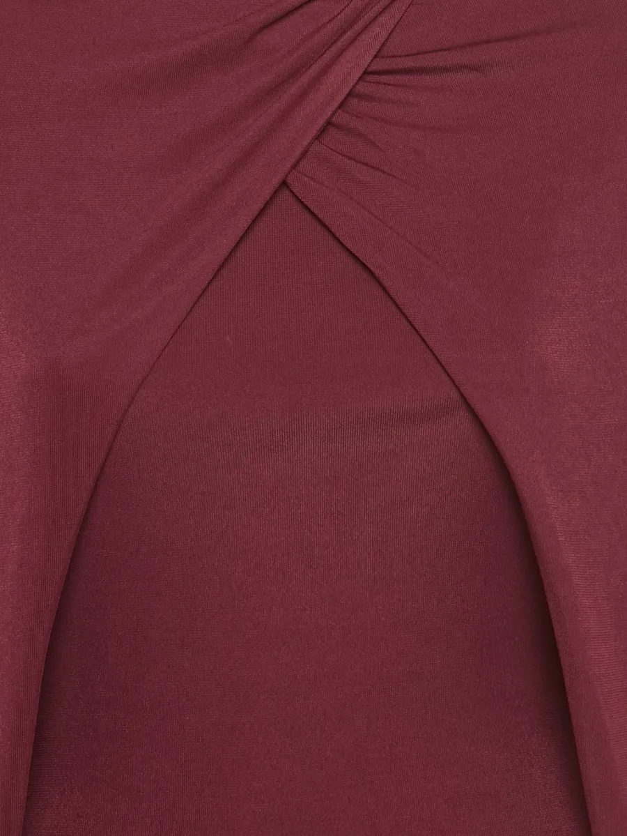 cape-detail maxi dress 6