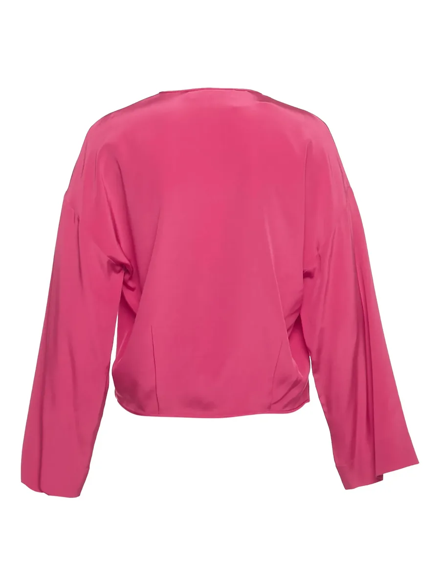 long-sleeved silk top 4