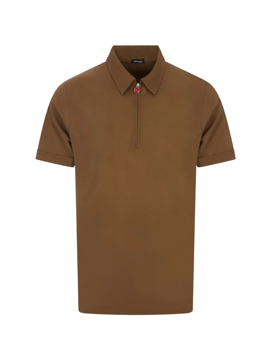 zip-up piqué polo shirt 2