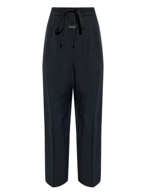 pleated-front drawstring trousers