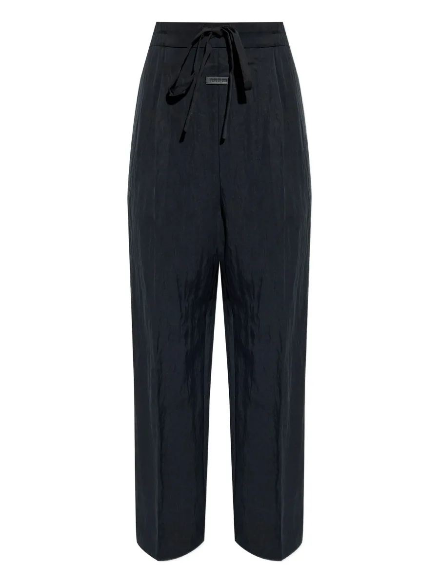 pleated-front drawstring trousers 1