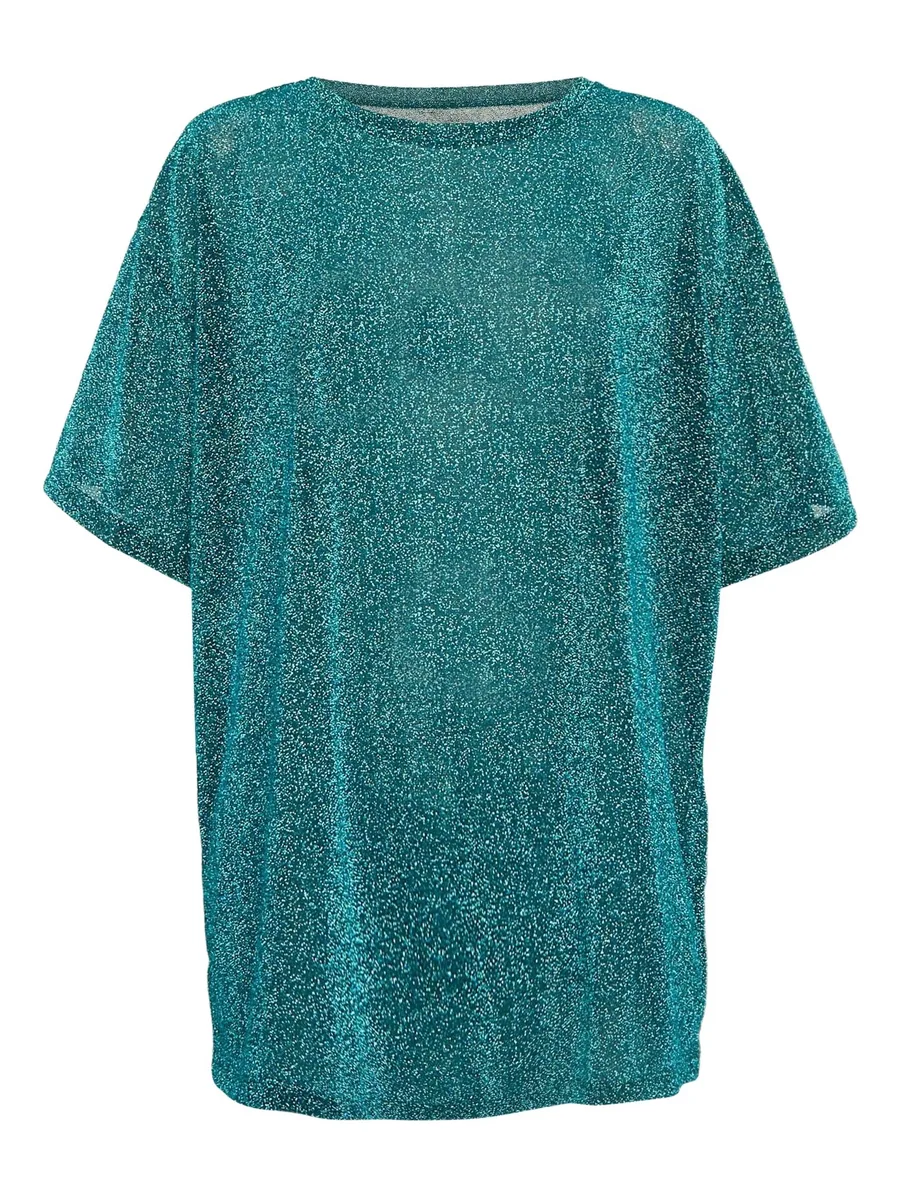 metallic-knit T-shirt 2