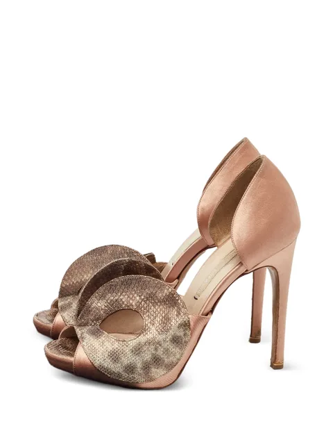 textured leather sandals