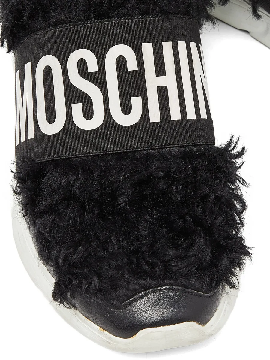 кроссовки из искусственного меха с логотипом 7