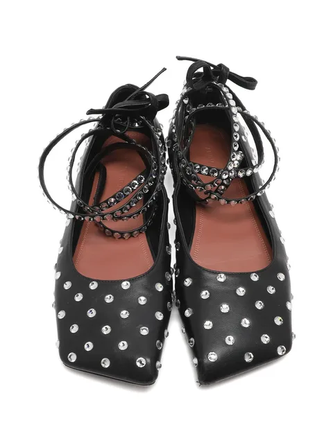 Ane crystal-embellished ballet flats