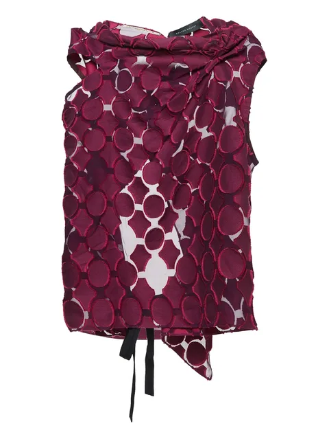 pre-owned circle-patterned top