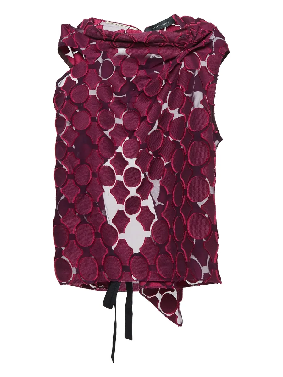 pre-owned circle-patterned top 2