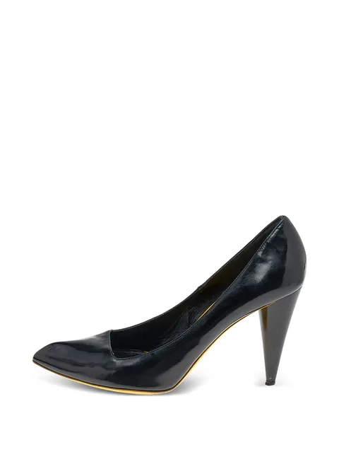 pointed-toe patent pumps