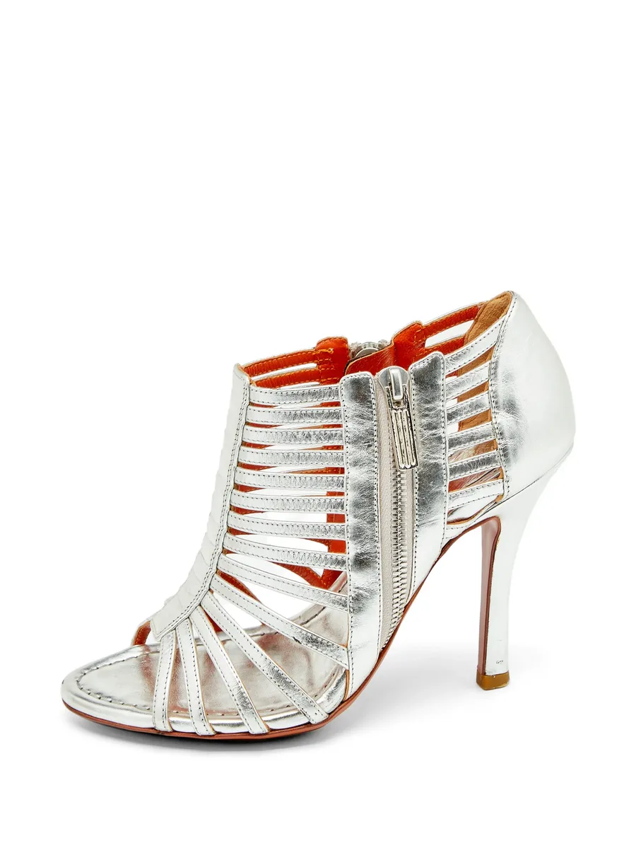 caged peep-toe sandals 2