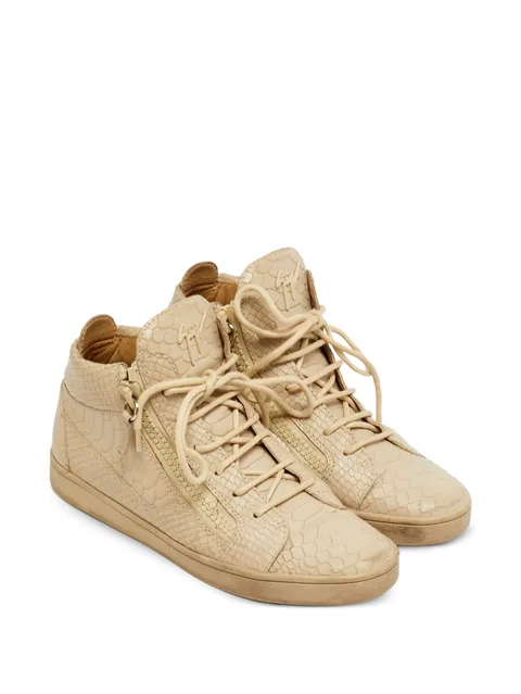 Kriss embossed leather trainers