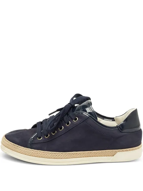 nubuck leather lace-up sneakers
