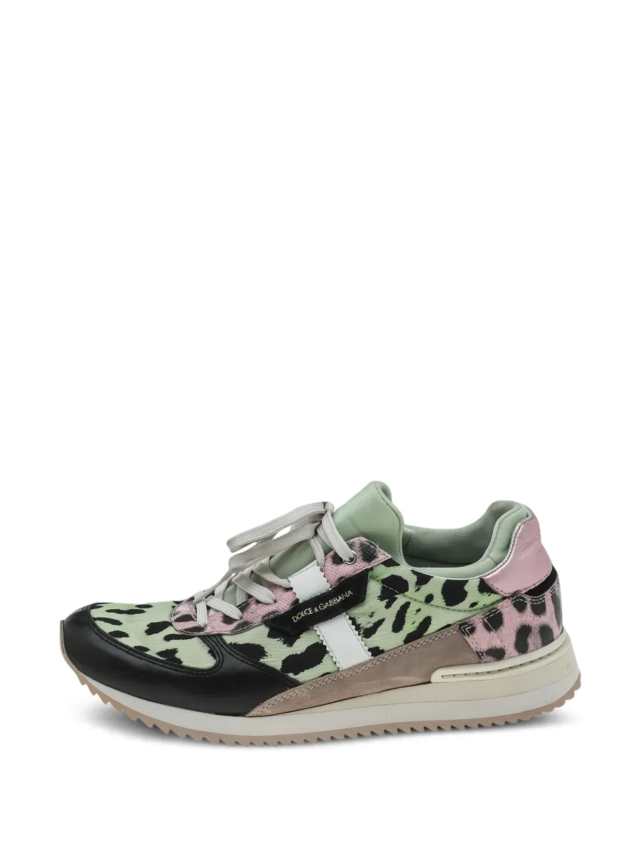 leopard-print canvas sneakers 2
