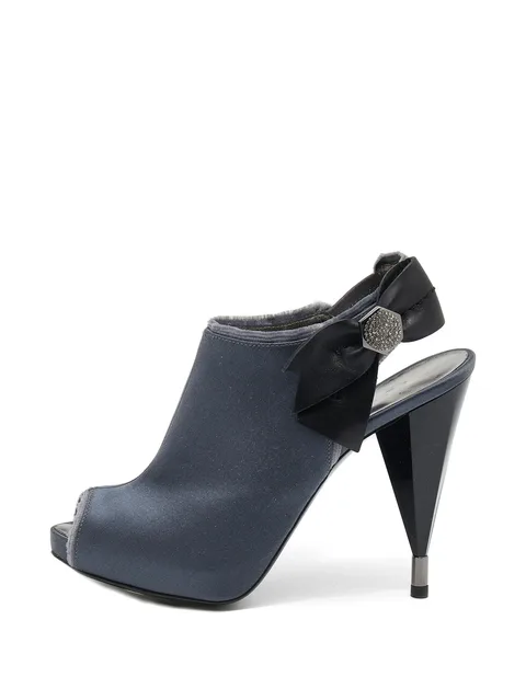 bow-detail slingback sandals