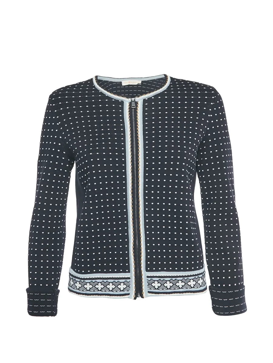 dotted-pattern zip-fastening jacket 2