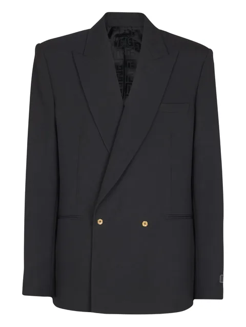 double-breasted wool blazer