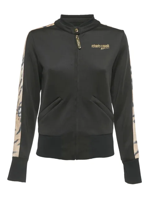 Crepe animal-print jacket