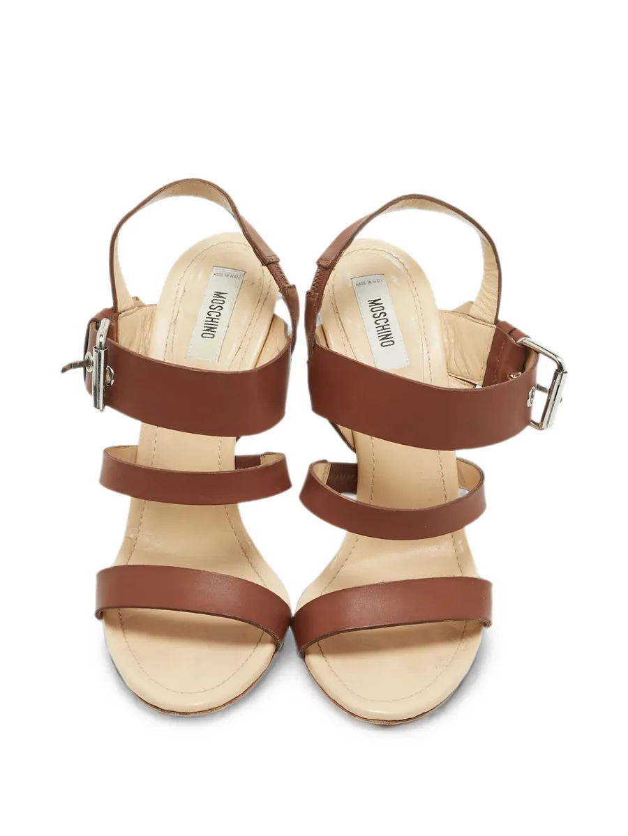 buckle-strap heeled sandals 8