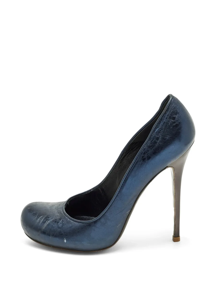 metallic foil leather pumps 2