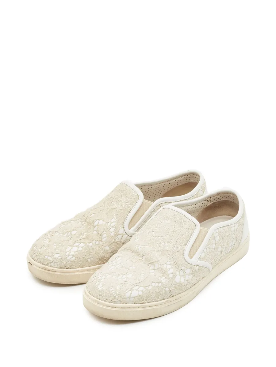 Lace leather sneakers 3