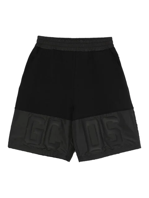 band-logo track shorts