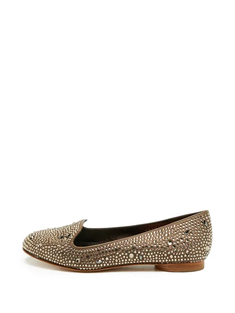 crystal-embellished ballet flats