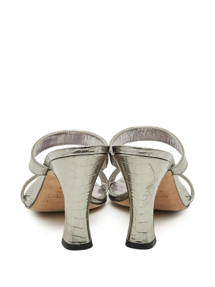 croc-embossed open-toe sandals 10