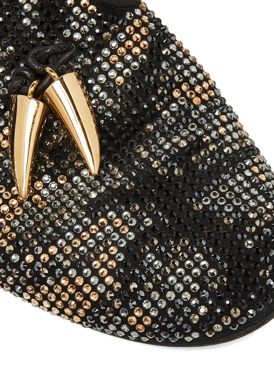 crystal-embellished shark tooth loafers 8