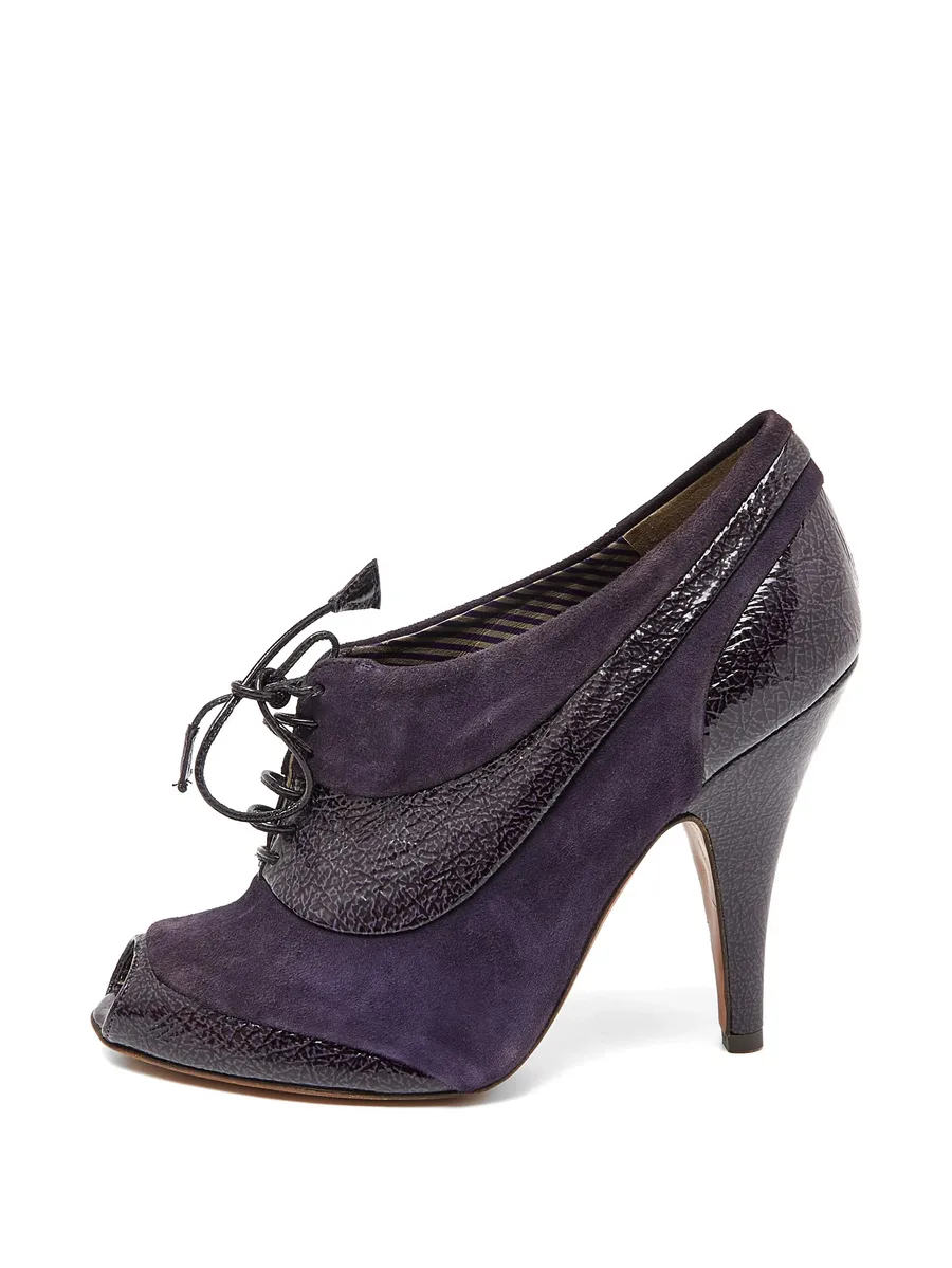 lace-up peep-toe pumps 1