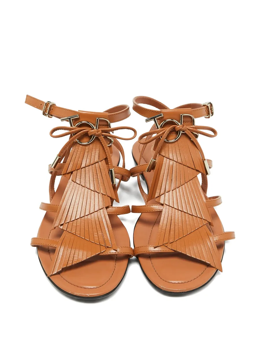 fringed logo sandals 8