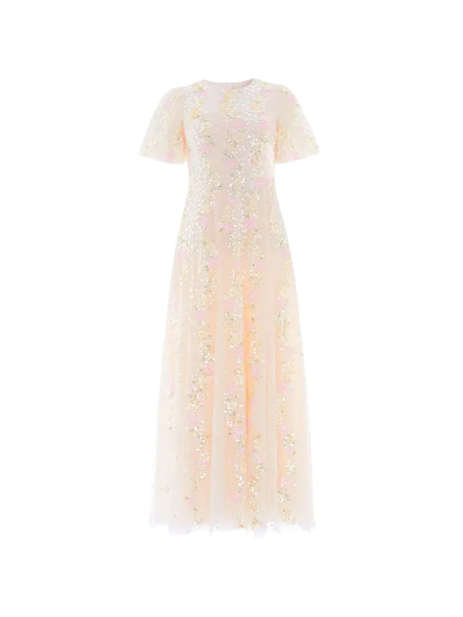 Confetti round-neck maxi dress 1