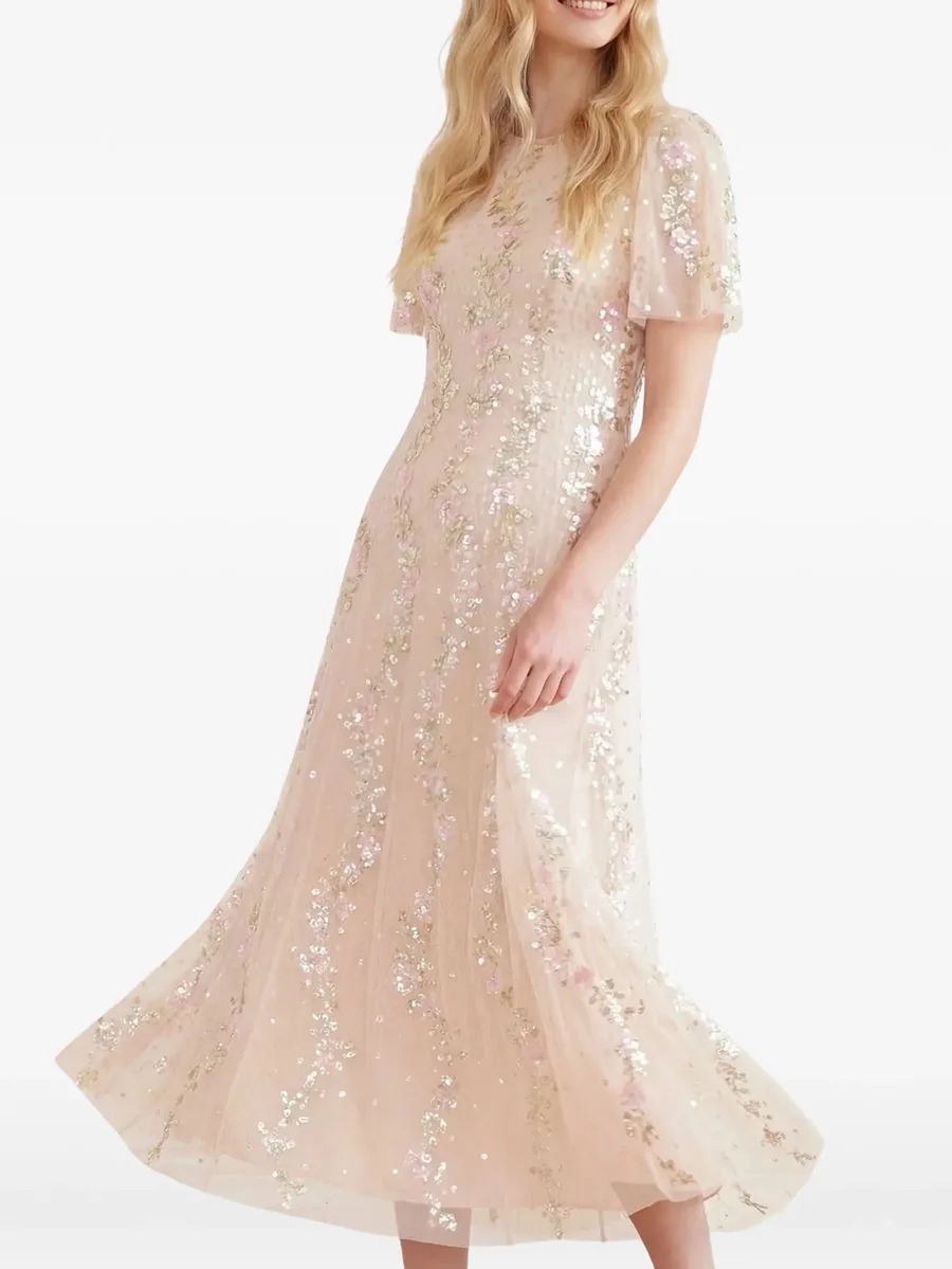 Confetti round-neck maxi dress 9