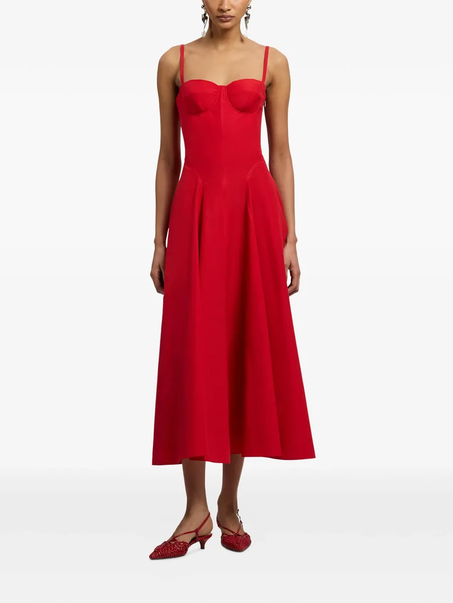 Marigot spaghetti-strap midi dress 6